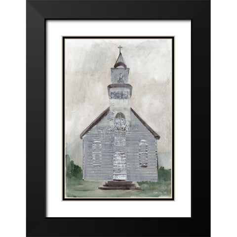 Church 1   Black Modern Wood Framed Art Print with Double Matting by Stellar Design Studio