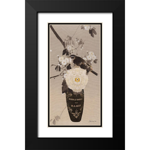 Parisian Pot 6 Black Modern Wood Framed Art Print with Double Matting by Stellar Design Studio