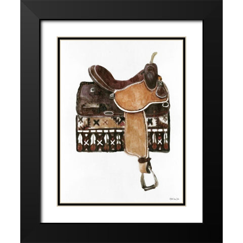 Saddle 1 Black Modern Wood Framed Art Print with Double Matting by Stellar Design Studio