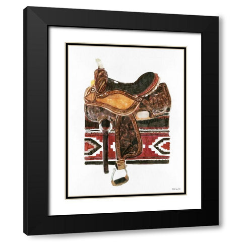 Saddle 2 Black Modern Wood Framed Art Print with Double Matting by Stellar Design Studio