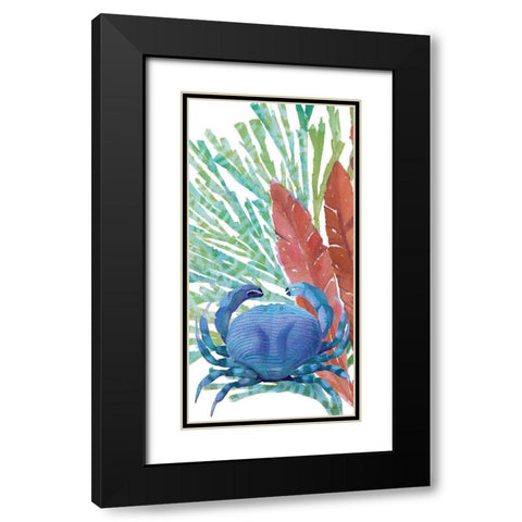 Ocean Garden Medley 1 Black Modern Wood Framed Art Print with Double Matting by Stellar Design Studio