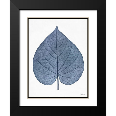 Indigo Nature Study I Black Modern Wood Framed Art Print with Double Matting by Stellar Design Studio