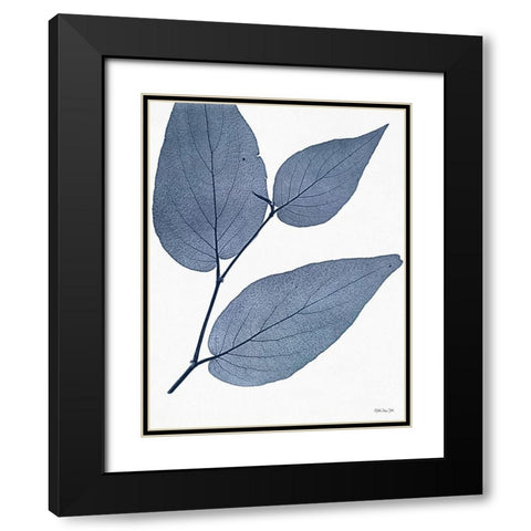 Indigo Nature Study II Black Modern Wood Framed Art Print with Double Matting by Stellar Design Studio