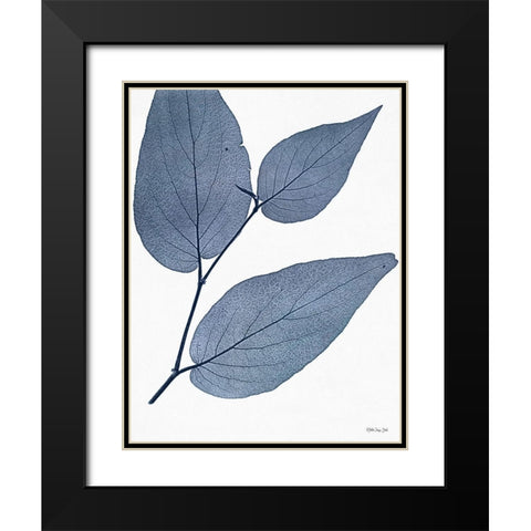 Indigo Nature Study II Black Modern Wood Framed Art Print with Double Matting by Stellar Design Studio