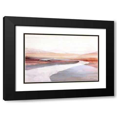 The Painted Desert Black Modern Wood Framed Art Print with Double Matting by Stellar Design Studio