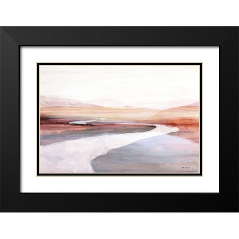 The Painted Desert Black Modern Wood Framed Art Print with Double Matting by Stellar Design Studio