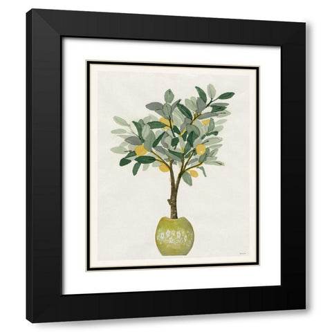 Lemon Tree III Black Modern Wood Framed Art Print with Double Matting by Stellar Design Studio