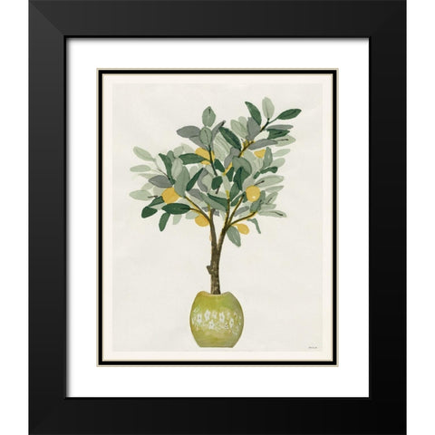 Lemon Tree III Black Modern Wood Framed Art Print with Double Matting by Stellar Design Studio