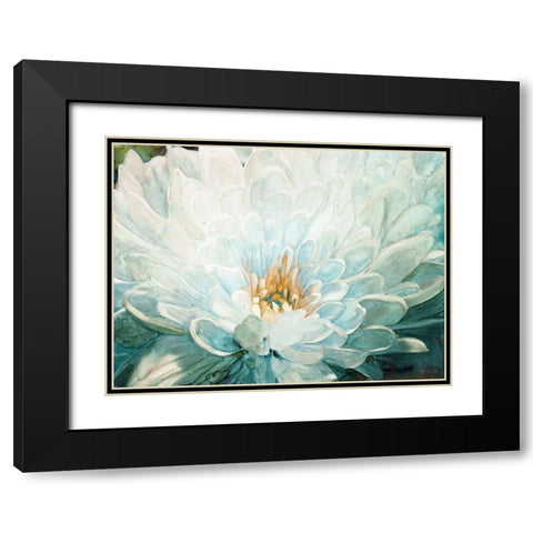 Morning Blossom Black Modern Wood Framed Art Print with Double Matting by Stellar Designs Studio