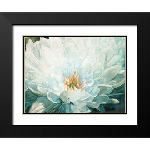Morning Blossom Black Modern Wood Framed Art Print with Double Matting by Stellar Designs Studio
