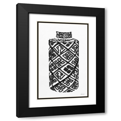 Tile Vase 2    Black Modern Wood Framed Art Print with Double Matting by Stellar Design Studio