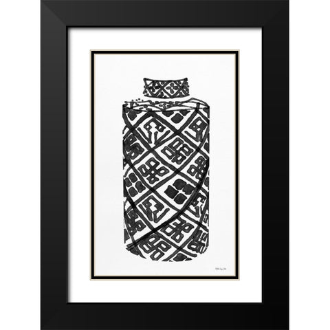 Tile Vase 2    Black Modern Wood Framed Art Print with Double Matting by Stellar Design Studio