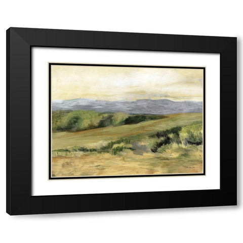 Land 3 Black Modern Wood Framed Art Print with Double Matting by Stellar Design Studio