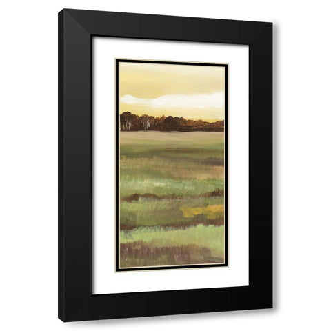 Land 4 Black Modern Wood Framed Art Print with Double Matting by Stellar Design Studio