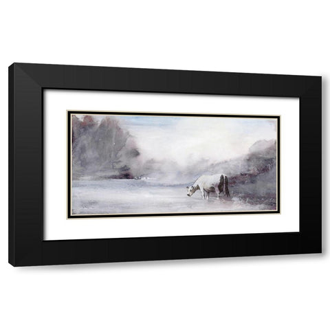 Far From Home Black Modern Wood Framed Art Print with Double Matting by Stellar Designs Studio
