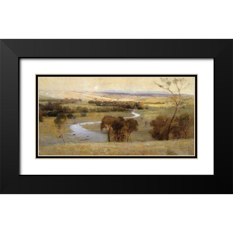 Countryside Morning     Black Modern Wood Framed Art Print with Double Matting by Stellar Design Studio