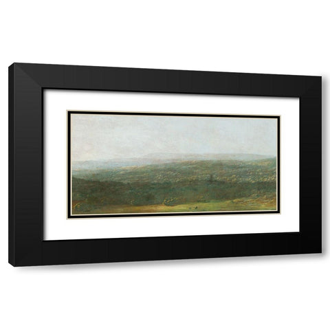 The Valley Falls Black Modern Wood Framed Art Print with Double Matting by Stellar Design Studio