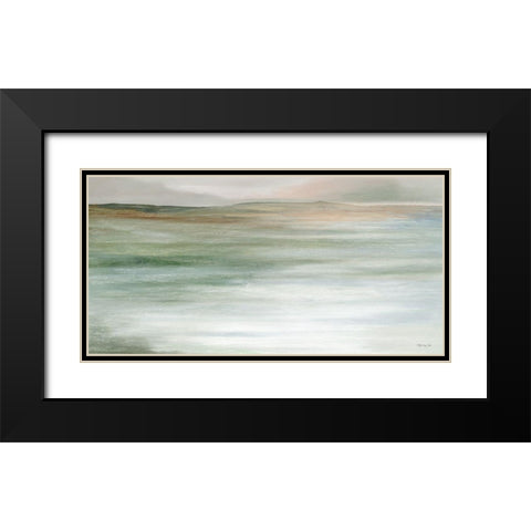 Peaceful Waters Black Modern Wood Framed Art Print with Double Matting by Stellar Design Studio