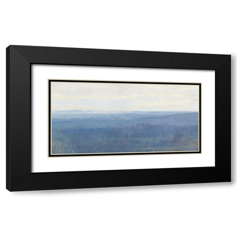 Misty Overlook Black Modern Wood Framed Art Print with Double Matting by Stellar Design Studio