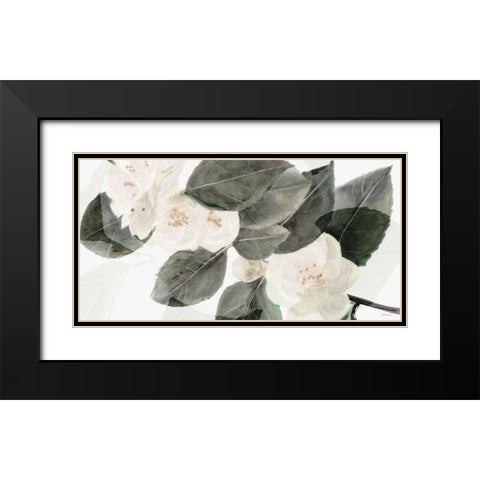 White Beauty Black Modern Wood Framed Art Print with Double Matting by Stellar Design Studio