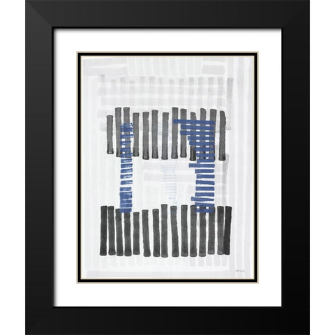 Intersecting Lines 1     Black Modern Wood Framed Art Print with Double Matting by Stellar Design Studio