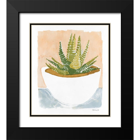 Cacti Bowl      Black Modern Wood Framed Art Print with Double Matting by Stellar Design Studio