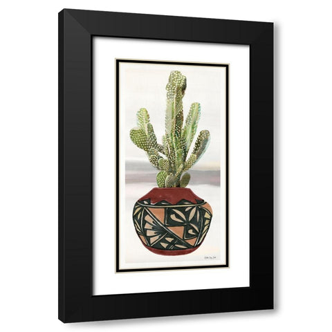 Cactus in Pot 2    Black Modern Wood Framed Art Print with Double Matting by Stellar Design Studio