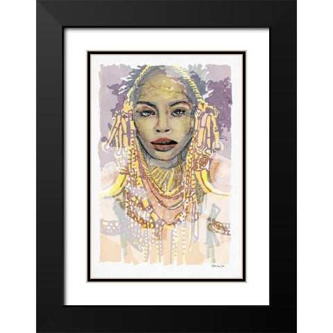 The Queen Black Modern Wood Framed Art Print with Double Matting by Stellar Design Studio