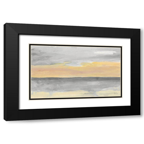 Vague Horizon 2 Black Modern Wood Framed Art Print with Double Matting by Stellar Design Studio