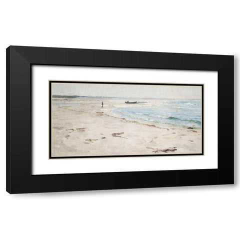 From the Beach Black Modern Wood Framed Art Print with Double Matting by Stellar Design Studio