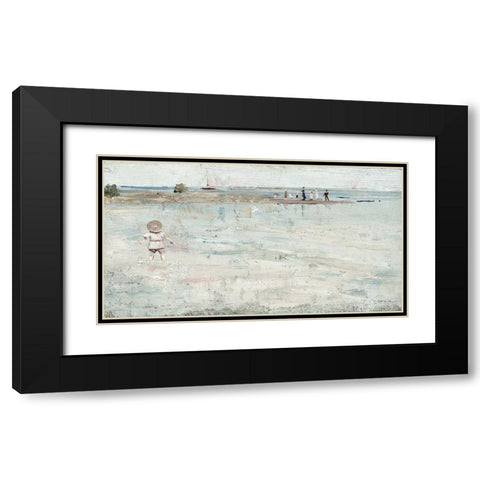 Ricketts Point Black Modern Wood Framed Art Print with Double Matting by Stellar Design Studio