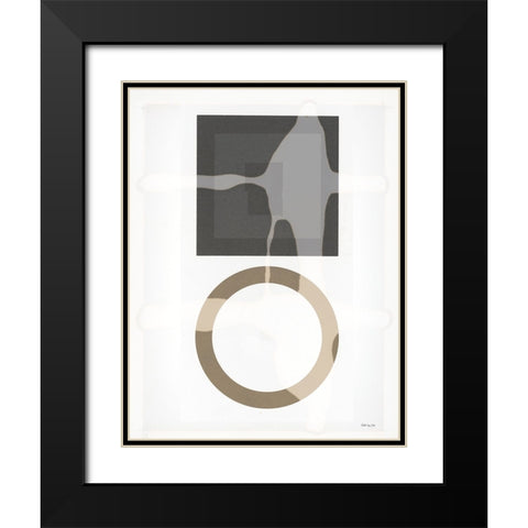 Balance Black Modern Wood Framed Art Print with Double Matting by Stellar Design Studio