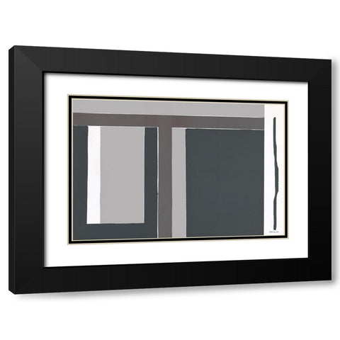 Blocks II     Black Modern Wood Framed Art Print with Double Matting by Stellar Design Studio