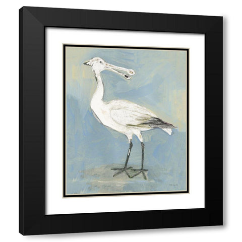 Sea Bird 1 Black Modern Wood Framed Art Print with Double Matting by Stellar Design Studio