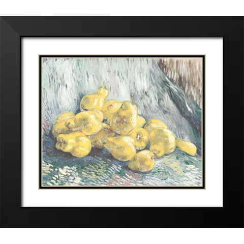 Pile of Pears Black Modern Wood Framed Art Print with Double Matting by Stellar Design Studio