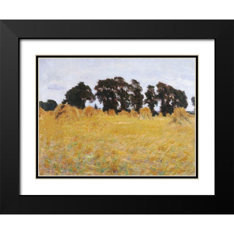 The Field Black Modern Wood Framed Art Print with Double Matting by Seven Trees Design