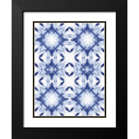 Shibori I Black Modern Wood Framed Art Print with Double Matting by Seven Trees Design