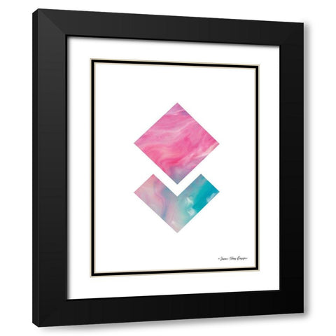 Marble Geometric I Black Modern Wood Framed Art Print with Double Matting by Seven Trees Design