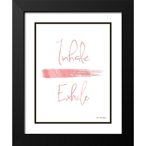 Inhale, Exhale Black Modern Wood Framed Art Print with Double Matting by Seven Trees Design