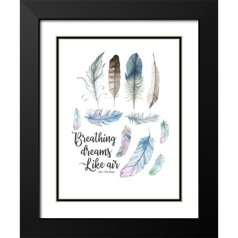 Breathing Dreams Like Air Black Modern Wood Framed Art Print with Double Matting by Seven Trees Design