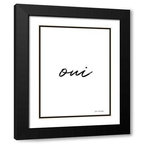 Oui II Black Modern Wood Framed Art Print with Double Matting by Seven Trees Design