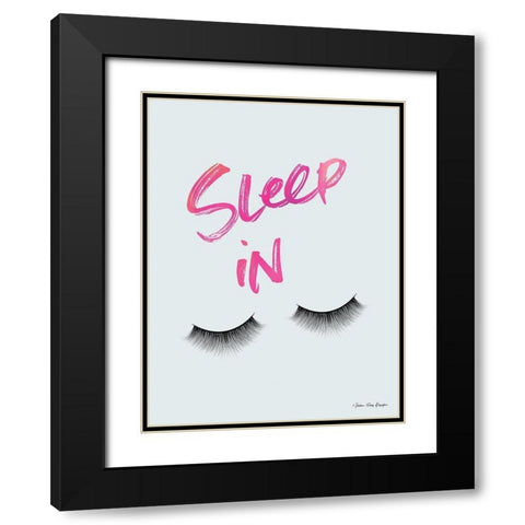 Sleep In Black Modern Wood Framed Art Print with Double Matting by Seven Trees Design