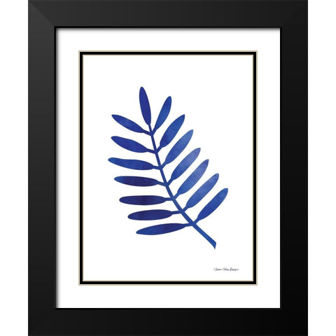 Watercolor Blue Paint II Black Modern Wood Framed Art Print with Double Matting by Seven Trees Design