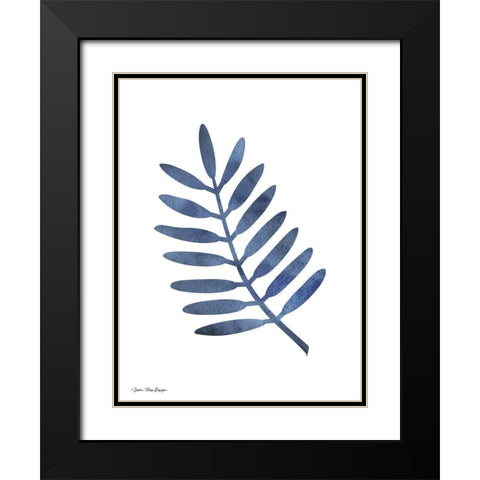 Watercolor Blue Paint IV Black Modern Wood Framed Art Print with Double Matting by Seven Trees Design