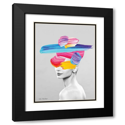 Beauty in Colors Black Modern Wood Framed Art Print with Double Matting by Seven Trees Design