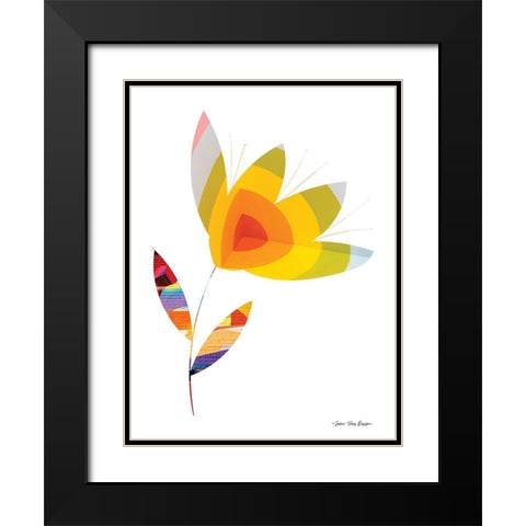 Street Art Flower I Black Modern Wood Framed Art Print with Double Matting by Seven Trees Design