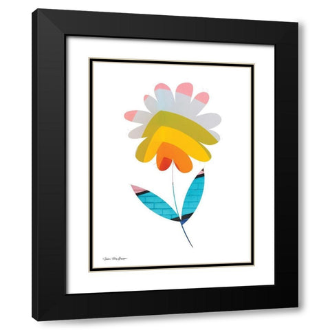 Street Art Flower II Black Modern Wood Framed Art Print with Double Matting by Seven Trees Design