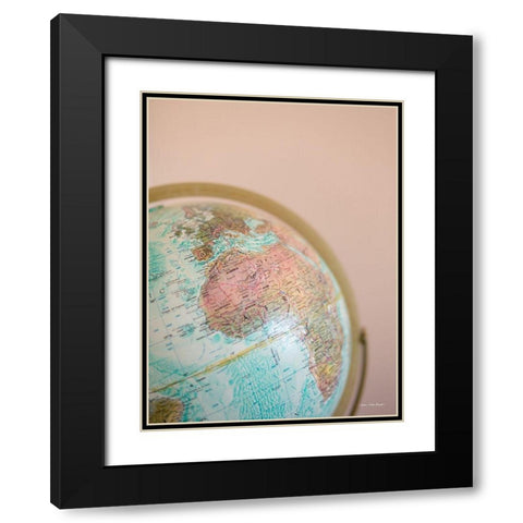 Wanderlust Black Modern Wood Framed Art Print with Double Matting by Seven Trees Design
