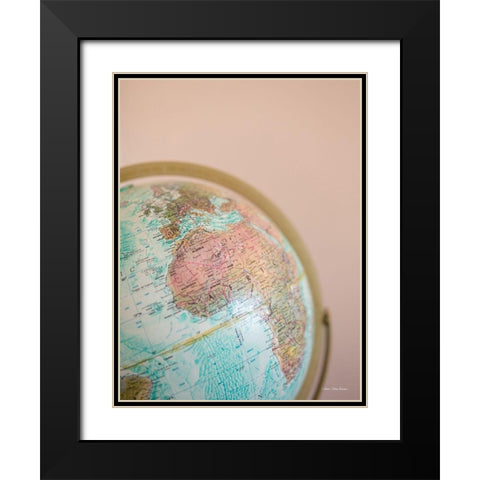 Wanderlust Black Modern Wood Framed Art Print with Double Matting by Seven Trees Design