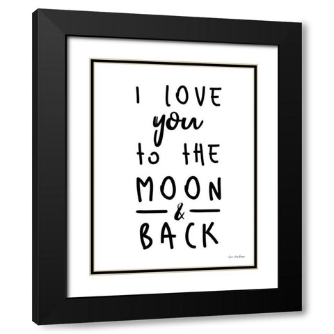To the Moon    Black Modern Wood Framed Art Print with Double Matting by Seven Trees Design